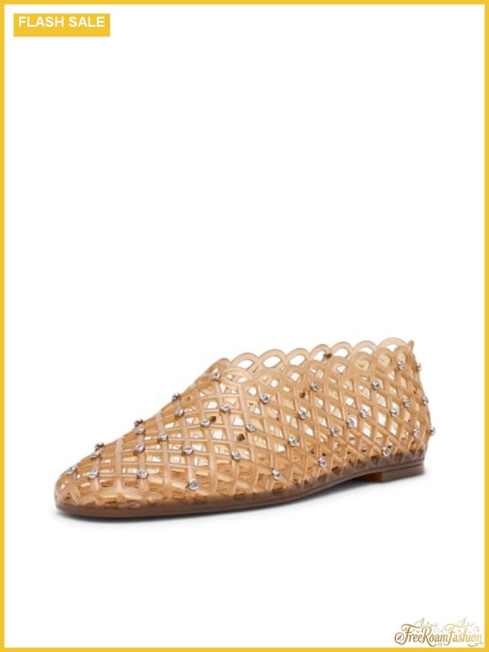 Steve Madden Grove Womens Ballet Flats Square Toe Jelly Cage PU